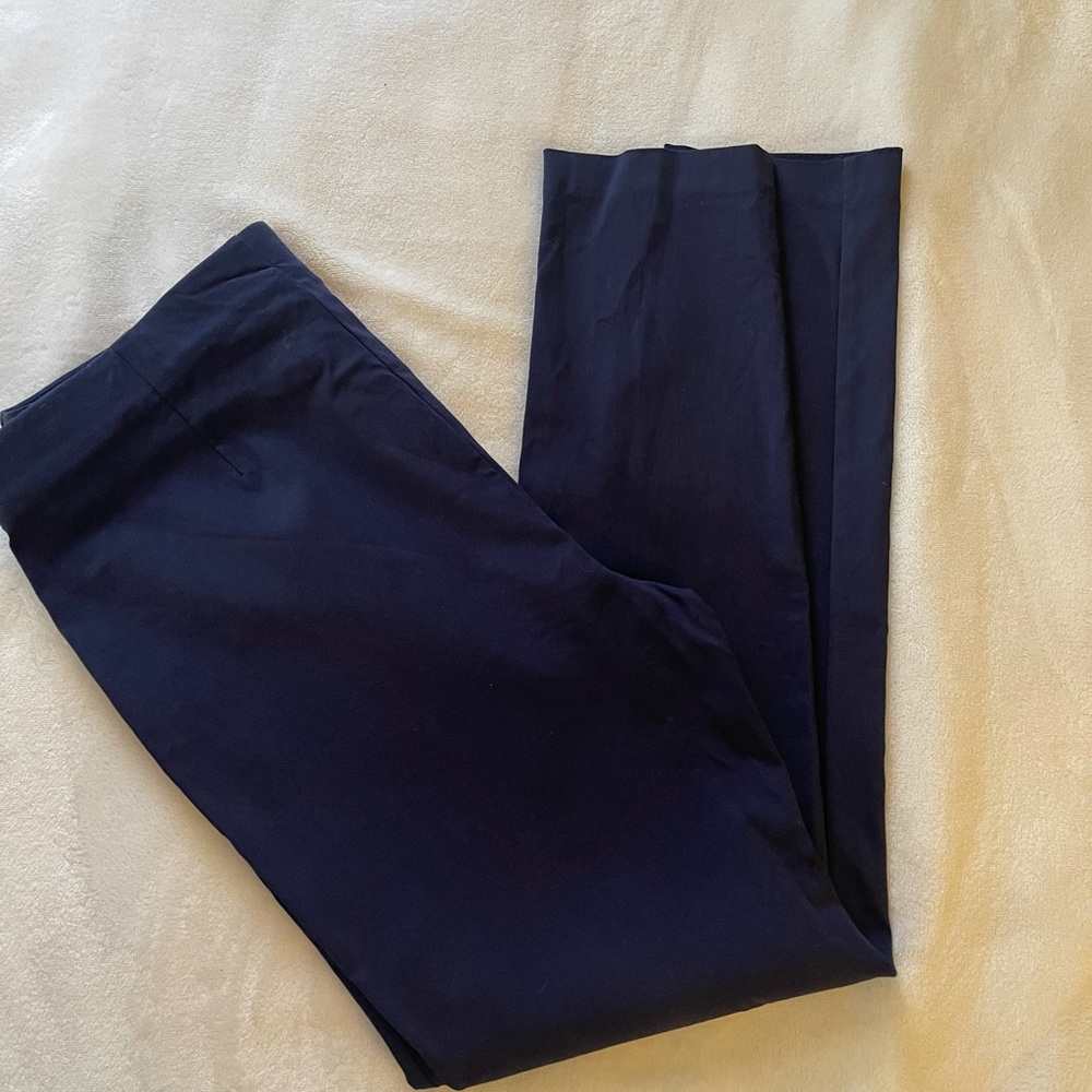 Michael kors, straight legged, navy, dress pants size large. Worn once.